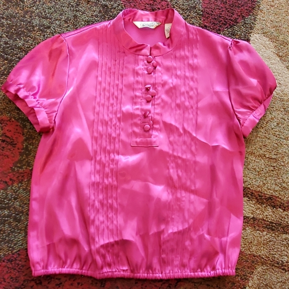 Pink blouse, small, with gathered waist - Picture 1 of 2